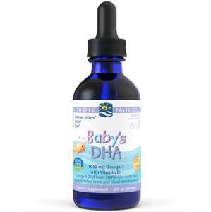 Nordic Naturals Baby's DHA s Vitamínem D3, Omega 3 pro děti, 1050 mg, 60 ml