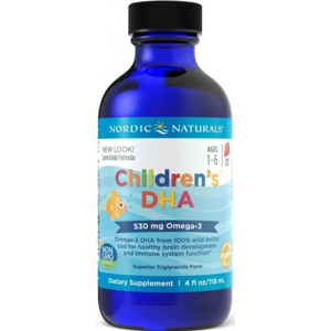 Nordic Naturals Children's DHA, Omega 3 pro děti - jahoda, 530mg, 119 ml