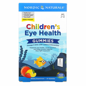 Nordic Naturals Children's Eye Health (zdraví očí pro děti) jahoda, 30 gumových bonbónů