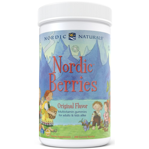 Nordic Naturals Nordic Berries Multivitamin pro Děti, Sladkokyselé, 200 gumových bombonu Expirace: 2/2024