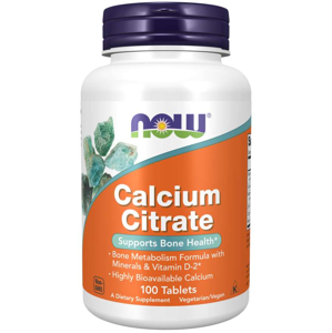 Now® Foods NOW Calcium Citrate with minerals & Vitamin D-2 (vápník s minerály a vitamínem D2), 100 tablet