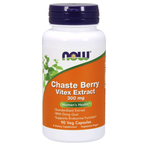 Now® Foods NOW Chaste Berry Vitex Extract (Drmek obecný), 300 mg, 90 rostlinných kapslí