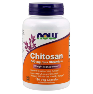 Now® Foods NOW Chitosan, 500 mg Plus chromium, 120 veg kapslí