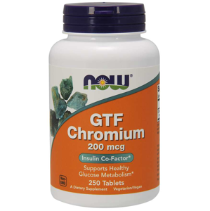Now® Foods NOW Chromium GTF, 200 µg, 250 tablet