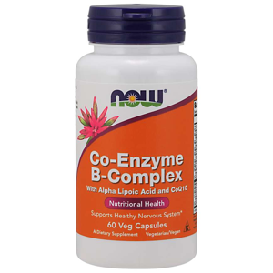 Now® Foods NOW Co-Enzyme Vitamin B-komplex (aktivní koenzymová forma), 60 rostlinných kapslí