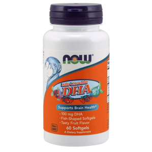Now® Foods NOW DHA Kids Chewable (Omega-3), 100 mg, 60 žvýkacích kapslí