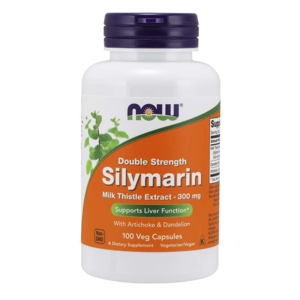 Now® Foods NOW Double Strength Silymarin milk thistle extract (extrakt z ostropestřce s artyčokem a pampeliškou), 300 mg, 100 rostlinných kapslí
