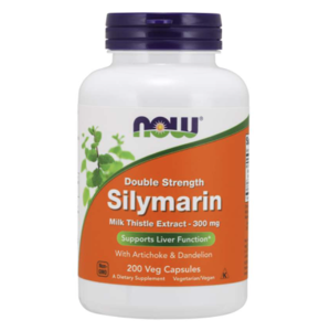 Now® Foods NOW Double Strength Silymarin milk thistle extract (extrakt z ostropestřce s artyčokem a pampeliškou), 300 mg, 200 rostlinných kapslí