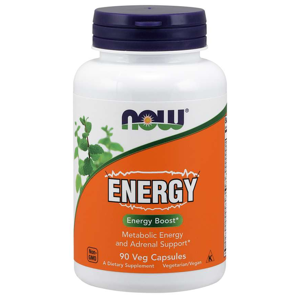 Now® Foods NOW ENERGY Boost, metabolismus a nadledviny, 90 rostlinných kapslí