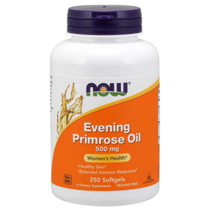 Now® Foods NOW Evening Primrose Oil (Pupálkový olej), 500 mg, 250 softgelových kapslí