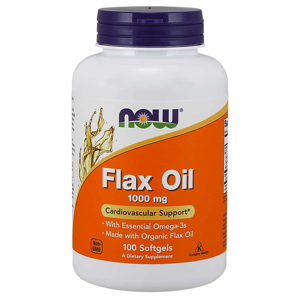 Now® Foods NOW Flax oil, Lněný olej, 1000 mg, 100 softgelových kapslí
