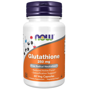 NOW® Foods NOW Glutathione, redukovaný, 250 mg, 60 rostlinných kapslí