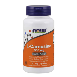 Now® Foods NOW L-Carnosine (L-Karnosin), 500 mg, 50 rostlinných kapslí