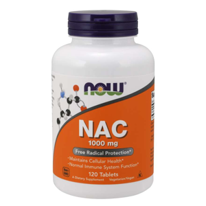 NOW® Foods NOW NAC (N-Acetyl-L-Cystein) 1000 mg, 120 tablet