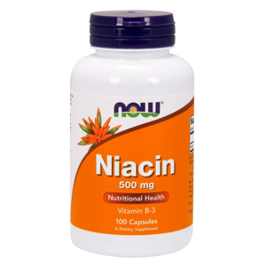 Now® Foods NOW Niacin (Vitamín B3), 500 mg, 100 kapslí