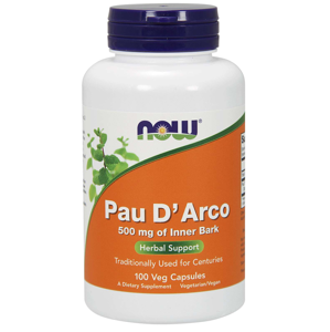 Now® Foods NOW Pau D’Arco (Lapacho), 500 mg, 100 rostlinných kapslí