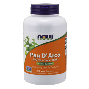 Now® Foods NOW Pau D’Arco (Lapacho), 500 mg, 250 rostlinných kapslí
