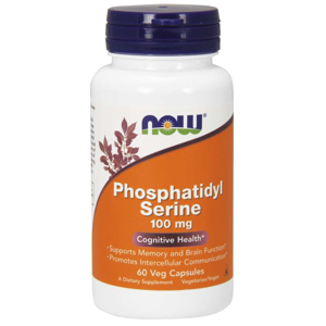 Now® Foods NOW Phosphatidyl Serine (Fosfatidylserin), 100 mg, 60 rostlinných kapslí