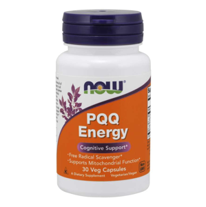 Now® Foods NOW PQQ (Pyrrolochinolin chinon) Energy, 30 rostlinných kapslí
