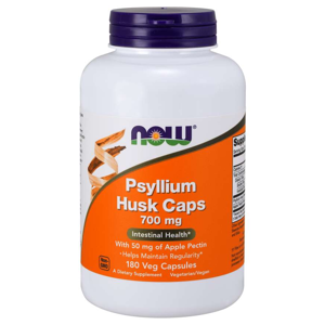 Now® Foods NOW Psyllium Husk, 700 mg with Apple Pectin (vláknina psyllium s jablečným pektinem), 180 rostlinných kapslí