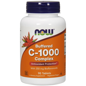 Now® Foods NOW Buffered Vitamin C-1000 Komplex s 250mg bioflavonoidů, PH neutrální vitamín C, 90 tablet