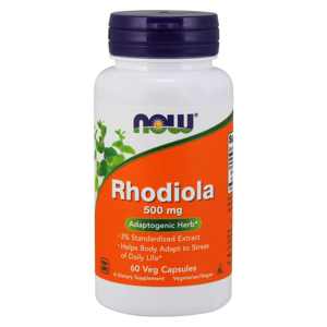 Now® Foods NOW Rhodiola rosea (Rozchodnice růžová), 500 mg, 60 rostlinných kapslí