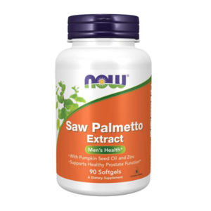 NOW® Foods NOW Saw Palmetto, Serenoa plazivá extrakt + dýňový olej a zinek, 80 mg, 90 softgel kapslí