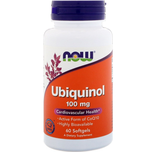 Now® Foods NOW Ubiquinol, Kaneka, 100 mg, 60 softgel kapslí
