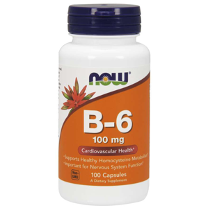 NOW® Foods NOW Vitamin B6, 100 mg, 250 kapslí