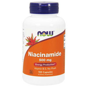 Now® Foods NOW Vitamin B3 Nikotinamid (niacinamid), 500 mg, 100 kapslí
