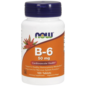 NOW® Foods NOW Vitamin B6 Pyridoxin, 50mg, 100 tablet