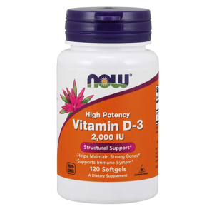 Now® Foods NOW Vitamin D3, 2000 IU, 120 softgel kapslí