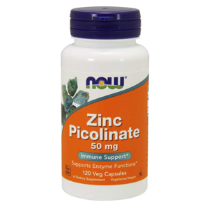 Now® Foods NOW Zinc Picolinate (zinek pikolinát), 50 mg, 120 rostlinných kapslí