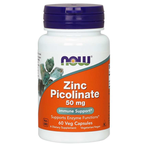 Now® Foods NOW Zinc Picolinate (zinek pikolinát), 50 mg, 60 rostlinných kapslí
