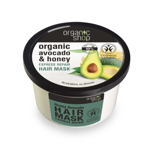Organic Shop - Vlasová maska Med a Avokádo, 250 ml