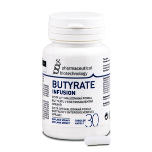 Pharmaceutical Biotechnology Butyrate Infusion 30 kapslí (Čistá forma butyrátu)