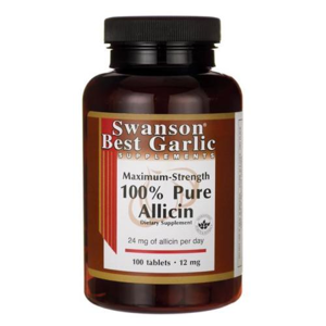 Swanson 100% Pure Allicin, 12 mg Maximum Strength, 100 tablet