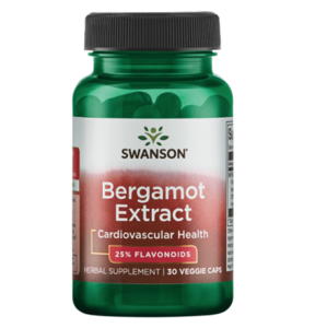 Swanson Bergamot Extract with BERGAVIT, 500mg, 30 rostlinných kapslí