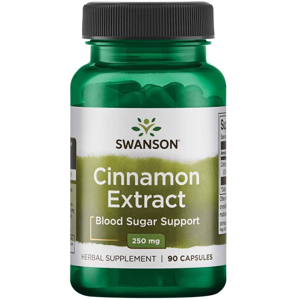 Swanson Cinnamon Extract 250 mg (Extrakt ze skořice), 90 kapslí