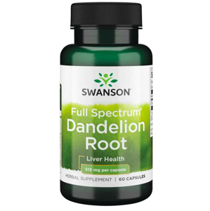 Swanson Dandelion Root (Pampeliška kořen), 515 mg, 60 kapslí