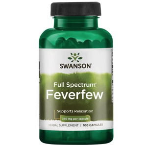 Swanson Feverfew (Řimbaba obecná), 380 mg, 100 kapslí