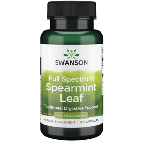 Swanson Full Spectrum Spearmint Leaf (podpora trávení), 400 mg, 60 kapslí