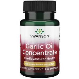 Swanson, Garlic Oil (Koncentrát česnekového oleje), 500 mg, 250 softgelových kapslí