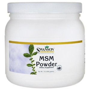 Swanson MSM Methylsulfonylmethan 100%, prášek, 454g