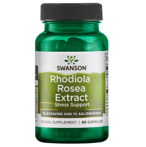 Swanson Rhodiola Rosea Extract (Rozchodnice růžová extrakt), 60 kapslí