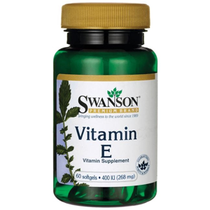 Swanson Vitamin E 400 IU, 60 softgelových kapslí