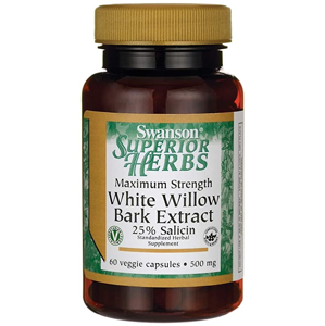 Swanson White Willow Bark Extract (extrakt z Vrby bílé) 500 mg, 60 rostlinných kapslí Expirace 1/2024