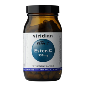 Viridian Ester-C 550mg (pH neutrální Vitamín C), 90 kapslí
