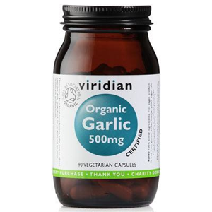 Viridian Garlic 500mg 90 kapslí Organic *CZ-BIO-001 certifikát
