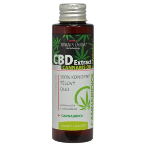 Vivaco CBD masážní olej s Cannabidiolem VIVAPHARM 100 ml